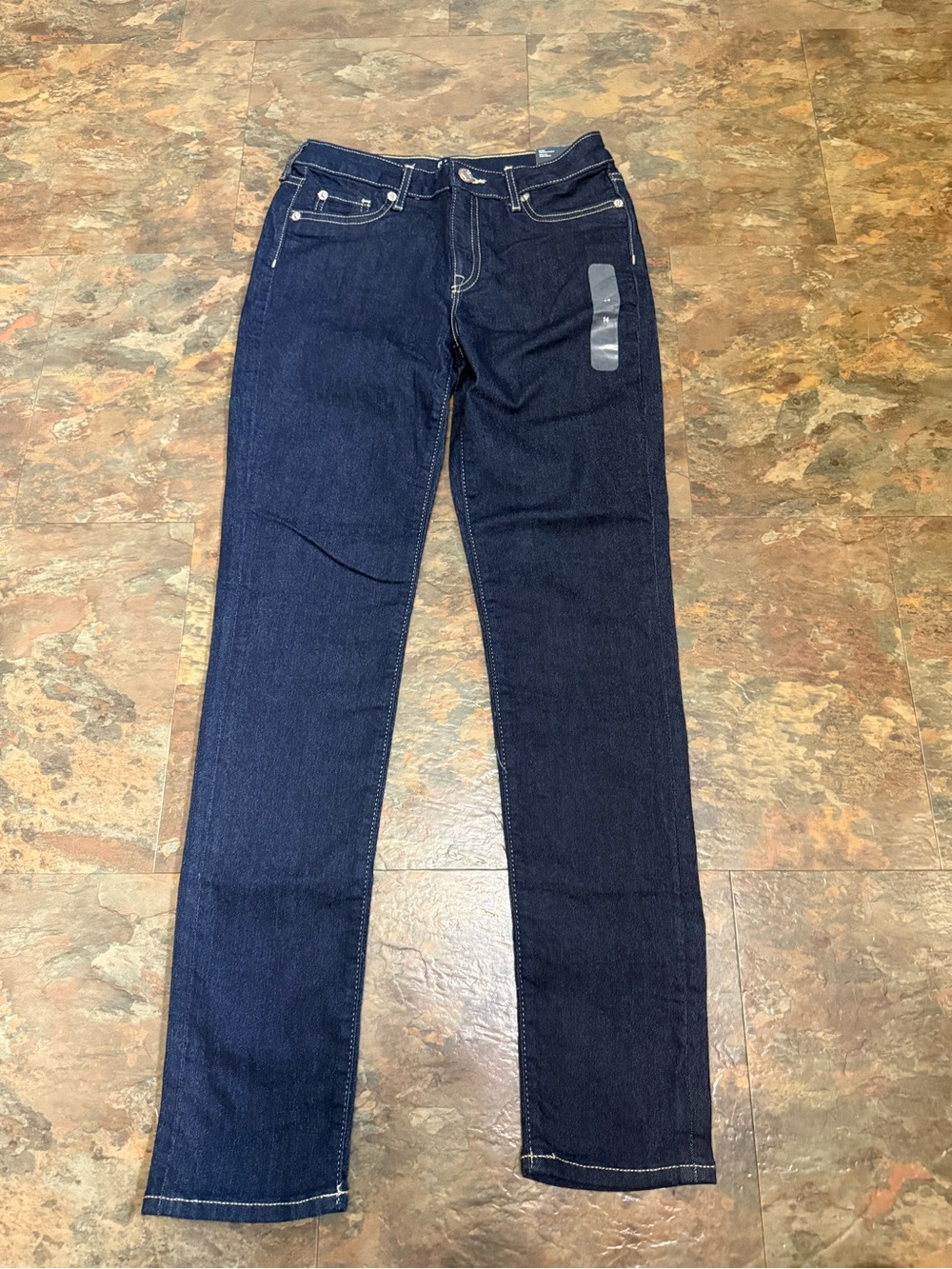 Dark Indigo Slim Straight Jeans